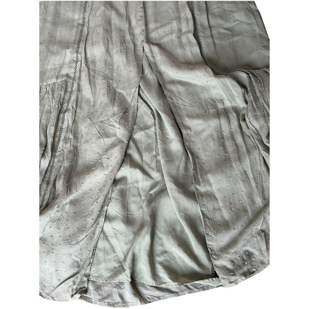 NWT Lulus Completely In Love Swiss Dot Button-Front Maxi Dress Sage Green Sz m - Picture 11 of 12
